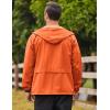 COOFANDY Mens Packable Rain Jacket Lightweight Waterproof Raincoat with Hood Outdoor Rain Gear Travel Hiking Cycling(Orange)