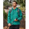 COOFANDY Mens Packable Rain Jacket Lightweight Waterproof Raincoat with Hood Outdoor Rain Gear Travel Hiking Cycling(Teal)