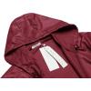 COOFANDY Mens Packable Rain Jacket Lightweight Waterproof Raincoat with Hood Outdoor Rain Gear Travel Hiking Cycling(Wine Red)