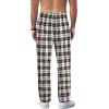 COOFANDY Men’s Plaid Casual Pants Soft Cotton Pajama Pants Drawstring Checkered Lounge Sweatpant with Pockets(Apricot Black White Plaid)