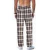 COOFANDY Men’s Plaid Casual Pants Soft Cotton Pajama Pants Drawstring Checkered Lounge Sweatpant with Pockets(Brown Black White Plaid)