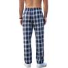 COOFANDY Men’s Plaid Casual Pants Soft Cotton Pajama Pants Drawstring Checkered Lounge Sweatpant with Pockets(Navy White Plaid)