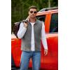 COOFANDY Mens Polar Fleece Vest Lightweight Sleeveless Jacket Warm Zip up Outerwear Vests with Zipper Pockets for Hiking(Heather Grey)