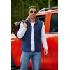 COOFANDY Mens Polar Fleece Vest Lightweight Sleeveless Jacket Warm Zip up Outerwear Vests with Zipper Pockets for Hiking(Navy)