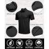 COOFANDY Mens Polo Shirt Short Sleeve Moisture Wicking Quick-Dry Golf Polo Athletic Tennis Collared T-Shirts(All Black)