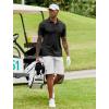 COOFANDY Mens Polo Shirt Short Sleeve Moisture Wicking Quick-Dry Golf Polo Athletic Tennis Collared T-Shirts(All Black)