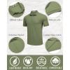 COOFANDY Mens Polo Shirt Short Sleeve Moisture Wicking Quick-Dry Golf Polo Athletic Tennis Collared T-Shirts(Army Green)