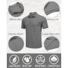 COOFANDY Mens Polo Shirt Short Sleeve Moisture Wicking Quick-Dry Golf Polo Athletic Tennis Collared T-Shirts(Dark Grey)