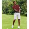 COOFANDY Mens Polo Shirt Short Sleeve Moisture Wicking Quick-Dry Golf Polo Athletic Tennis Collared T-Shirts(Wine Red)