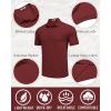 COOFANDY Mens Polo Shirt Short Sleeve Moisture Wicking Quick-Dry Golf Polo Athletic Tennis Collared T-Shirts(Wine Red)