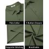 COOFANDY Men’s Polo Shirts Short Sleeve Slim Fit Casual Solid Basic Golf Shirt Collared T-Shirt(Army Green)