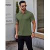 COOFANDY Men’s Polo Shirts Short Sleeve Slim Fit Casual Solid Basic Golf Shirt Collared T-Shirt(Army Green)