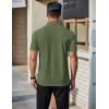 COOFANDY Men’s Polo Shirts Short Sleeve Slim Fit Casual Solid Basic Golf Shirt Collared T-Shirt(Army Green)