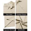 COOFANDY Men’s Polo Shirts Short Sleeve Slim Fit Casual Solid Basic Golf Shirt Collared T-Shirt(Light Khaki)