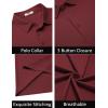 COOFANDY Men’s Polo Shirts Short Sleeve Slim Fit Casual Solid Basic Golf Shirt Collared T-Shirt(Wine Red)