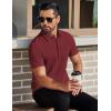 COOFANDY Men’s Polo Shirts Short Sleeve Slim Fit Casual Solid Basic Golf Shirt Collared T-Shirt(Wine Red)