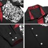 COOFANDY Men’s Print Button Down Dress Shirt Fashion Long Sleeve Casual Shirts(01-black (Tiger))