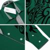 COOFANDY Men’s Print Button Down Dress Shirt Fashion Long Sleeve Casual Shirts(Green Black)