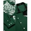 COOFANDY Men’s Print Button Down Dress Shirt Fashion Long Sleeve Casual Shirts(Green (Tiger))