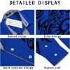 COOFANDY Men’s Print Button Down Dress Shirt Fashion Long Sleeve Casual Shirts(Royal Blue)