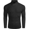 COOFANDY Mens Pullover Sweaters Fashion Diamond Knit Sweater Stylish Knitwear Lightweight Jumper(Black)