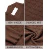 COOFANDY Mens Pullover Sweaters Fashion Diamond Knit Sweater Stylish Knitwear Lightweight Jumper(Dark Brown)