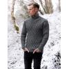 COOFANDY Mens Pullover Sweaters Fashion Diamond Knit Sweater Stylish Knitwear Lightweight Jumper(Dark Grey)