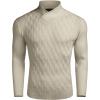 COOFANDY Mens Pullover Sweaters Fashion Diamond Knit Sweater Stylish Knitwear Lightweight Jumper(Khaki)