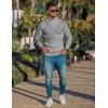 COOFANDY Mens Pullover Sweaters Fashion Diamond Knit Sweater Stylish Knitwear Lightweight Jumper(Light Grey)