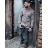 COOFANDY Mens Pullover Sweaters Fashion Diamond Knit Sweater Stylish Knitwear Lightweight Jumper(Light Grey)