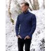 COOFANDY Mens Pullover Sweaters Fashion Diamond Knit Sweater Stylish Knitwear Lightweight Jumper(Navy Blue)