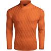 COOFANDY Mens Pullover Sweaters Fashion Diamond Knit Sweater Stylish Knitwear Lightweight Jumper(Orange)