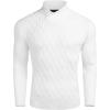 COOFANDY Mens Pullover Sweaters Fashion Diamond Knit Sweater Stylish Knitwear Lightweight Jumper(White)