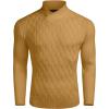 COOFANDY Mens Pullover Sweaters Fashion Diamond Knit Sweater Stylish Knitwear Lightweight Jumper(Yellow)