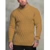 COOFANDY Mens Pullover Sweaters Fashion Diamond Knit Sweater Stylish Knitwear Lightweight Jumper(Yellow)