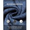 COOFANDY Men’s Quarter Button Henley Sweater Casual Knitted Sweatshirt Mock Neck Thermal Fleece Pullover Sweater with Pocket(Blue and Black)