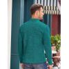COOFANDY Men’s Quarter Button Henley Sweater Casual Knitted Sweatshirt Mock Neck Thermal Fleece Pullover Sweater with Pocket(Green and Black)
