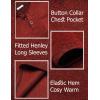 COOFANDY Men’s Quarter Button Henley Sweater Casual Knitted Sweatshirt Mock Neck Thermal Fleece Pullover Sweater with Pocket(Wine Red)