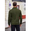 COOFANDY Men’s Quarter Zip Pullover Casual Long Sleeve Sweater Slim Fit Sweater Mock Neck Polo Sweater(Army Green)