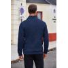 COOFANDY Men’s Quarter Zip Pullover Casual Long Sleeve Sweater Slim Fit Sweater Mock Neck Polo Sweater(Royal Blue)