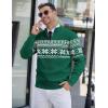COOFANDY Mens Quarter Zip Pullover Slim Fit Lightweight Knit Pullover Sweaters Casual Polo Sweater(Christmas Green & White)