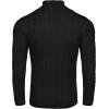 COOFANDY Men’s Quarter Zip Sweater Slim Fit Casual Knitted Turtleneck Pullover Mock Neck Polo Sweater(Black)