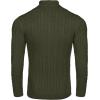 COOFANDY Men’s Quarter Zip Sweater Slim Fit Casual Knitted Turtleneck Pullover Mock Neck Polo Sweater(Dark Army Green)