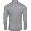 COOFANDY Men’s Quarter Zip Sweater Slim Fit Casual Knitted Turtleneck Pullover Mock Neck Polo Sweater(Grey)