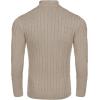 COOFANDY Men’s Quarter Zip Sweater Slim Fit Casual Knitted Turtleneck Pullover Mock Neck Polo Sweater(Khaki)
