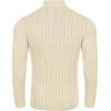 COOFANDY Men’s Quarter Zip Sweater Slim Fit Casual Knitted Turtleneck Pullover Mock Neck Polo Sweater(Light Khaki)