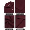 COOFANDY Men’s Quarter Zip Sweaters Slim Fit Lightweight Cotton Knitted Casual Mock Neck Pullover Sweaters(1-wine Red)