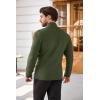 COOFANDY Men’s Quarter Zip Sweaters Slim Fit Lightweight Cotton Knitted Casual Mock Neck Pullover Sweaters(Army Green)