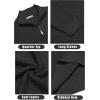 COOFANDY Men’s Quarter Zip Sweaters Slim Fit Lightweight Cotton Knitted Casual Mock Neck Pullover Sweaters(Black)
