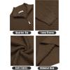 COOFANDY Men’s Quarter Zip Sweaters Slim Fit Lightweight Cotton Knitted Casual Mock Neck Pullover Sweaters(Brown)